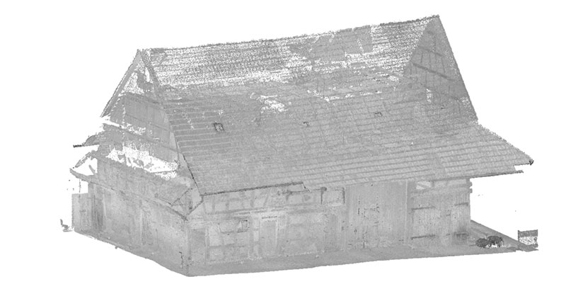 Fig. 1: Point cloud as result of the laser scan
