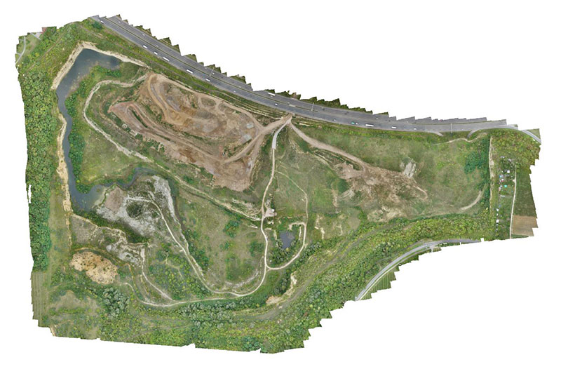 Aerial image of the quarry