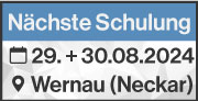 Laserscanning-Schulung am 29. + 30.08.2024 in Wernau bei Stuttgart