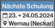 Schulung am 23. und 24.05.2024 in Wernau