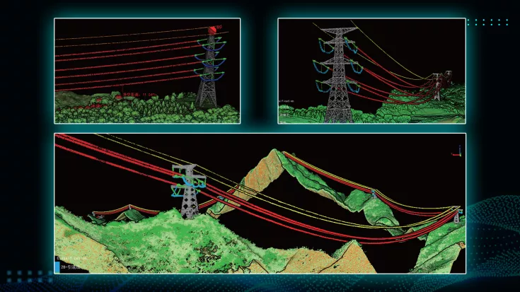 Lidar360 Stromleitungen